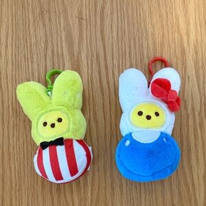 Hello Kitty Peeps Bunny Plush Keychains